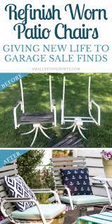 Refinishing Worn Wooden Patio Chairs Wooden Patios Patio Chairs Makeover Patio Chairs