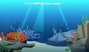 Free Vector Under The Sea Background For Video Conferencing Under The Sea Background 2d Game Background Cartoon Background