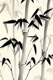 Black And White Japanese Art Wallpaper Black White Bamboo Wallpaper Ink Wash Painting Painting Japanese Art
