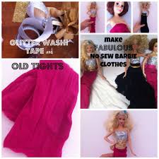 More images for how to make doll dress with paper easy » 6 Super Easy No Sew Barbie Clothes Diy Thought