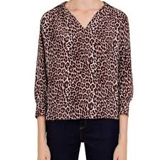 gerard darel leopard print laurence silk blouse