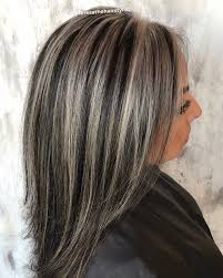 Silvery Streaks Chunkyhighlights Schwarzkopfprofessional Joicoblondelife Redkenshadeseq Olap Gray Hair Highlights Blending Gray Hair Hair Color Balayage