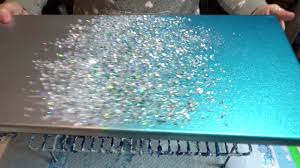 Well you're in luck, because here they come. Bling Bling Bling Turquoise Silver Broken Glass And Glitter Painting Video 71 Youtube