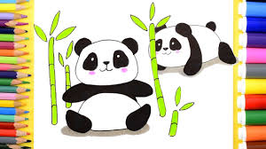 How To Draw Panda Bear Easy Cute Panda Drawing Tutorial Cute Panda Drawing Panda Drawing Cute Panda