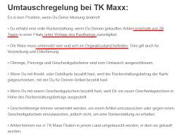 Umtauschen Bei Tk Maxx Wissenswertes Ratgeber
