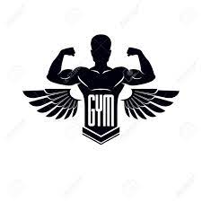 Check spelling or type a new query. Vettoriale Palestra E Il Logo Del Modello Di Fitness Retro Emblema Vettore Stilizzata O Distintivo Con Le Ali Con Silhouette Bodybuilder Image 84039462