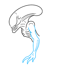 In space no one can you hear scream!! How To Draw A Xenomorph Alien Really Easy Drawing Tutorial