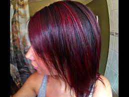 Red Highlights Hair Tutorial Ft Manic Panic Fushia Shock Youtube Hair Highlights Burgundy Hair Burgundy Hair With Highlights
