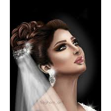 En Instagram رسمتي للعروس اخترت المودل هيا لانها ماشالله تبارك الرحمن كلمة تسحر تنطبق عليها كل التوفيق لك هيا تعذبت فيها شوي ل