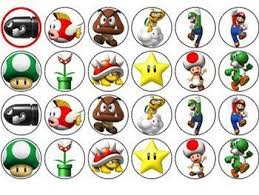 Super Mario Cake Topper Essbare Dekoration Fur Kuchen Muffins Cupcakes Und Co Perfekt Fur Einen Super Mario Cupcakes Super Mario Kuchen Super Mario Party