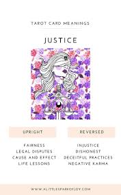 Justice Tarot Meaning In 2020 Tarot Card Meanings Justice Tarot Tarot Card Spreads