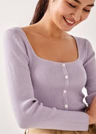 Margaret Button Down Knit Top