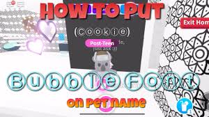 Roblox Adopt Me How To Write Bubble Circle Text In Name Youtube