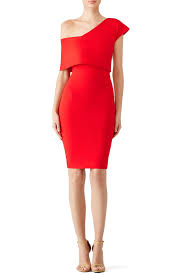Rent Red One Shoulder Popover Dress By Elliatt For 35 Only At Rent The Runway Dresses Simple Red Dress Elliatt