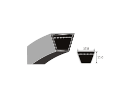 V belt, nominal outside length 95 inches, top width 21/32 inch, arpm belt number b92, 13/32 inch thick. V Belt B 95 M Wilhelmsen A S