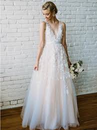 Beautiful Wedding Dresses With Straps A Line Beading Lace Romantic Bridal Gown Jkw293 Bridal Dresses Uk Online Wedding Dress V Neck Wedding Dress