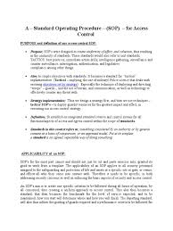 Standard operating procedures (sops) are the documented processes that a company has in place to ensure services and/or products are delivered consistently every time while meeting minimum quality standards. Standard Operating Procedure Sop Access Control Surveillance