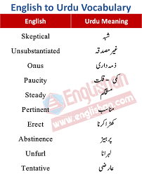English Vocabulary Words With Urdu Meaning Download Free In 2020 Vocabulary Words English Vocabulary Words Learn English Words
