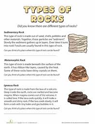 Types Of Rocks Worksheet Education Com Rock Science Second Grade Science Science Worksheets