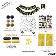 100 man cave decor ideas for men. 50th Birthday Decorations For Men Women Cheers To 50 Years Banner Gold Black Silver Pom Poms Hanging Swirls Cake Topper Photo Props Backdrop Balloons Confetti 50th Anniversary Decorations Rizell