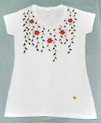 Also, sorry i have not uploaded in so long start with the basics and learn how to hand embroider a shirt today. This Incredible Hand Embroidered T Shirt Is A Unique Garment With A Natural Design And Beautiful Embroidered Clothes Embroidery On Clothes Fabric Paint Shirt