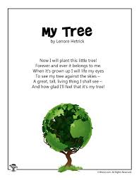 My Tree Arbor Day Poem Woo Jr Kids Activities Kids Poems Arbour Day Earth Day Poems
