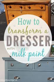How To Use Milk Paint On A Dresser Easy Tutorial For Using Milk Paint On Furniture Milk Paint Furniture Painting Wood Furniture Milk Paint