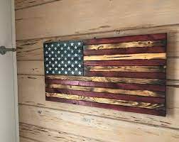 Rustic Christmas Decorations Wood Reindeer Christmas Mantle Decor Wooden Reindeer Rustic Christmas Decor Holiday Gifts Christmas Gifts For H American Flag Wood Rustic American Flag Rustic Flags