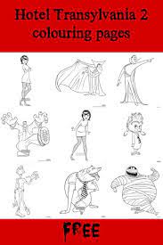 You can click on the individual hotel transylvania colour pages, or wait for the collage at the bottom to get the full book all in. Free Hotel Transylvania Colouring Pages Book To Download