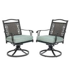 Martha Stewart Living Bellaire Swivel Rocker Patio Dining Chair 2 Pack Dyflo 009 R At The Home Depot Side Chairs Dining Patio Chairs Patio Dining Chairs