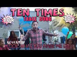 Ten Times Table Song Cover Of Look What You Made Me Do By Taylor Swift Youtube Multiplication Songs Times Tables Math Songs