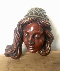 German Art Nouveau Wall Hanging Plaque by Achatit, 1950s for sale at Pamono