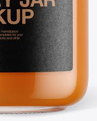 Download Glass Creamed Honey Jar With Paper Cap Mockup In Jar Mockups On Yellow Images Object Mockups