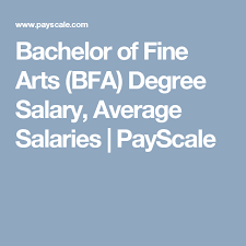Bachelor Of Fine Arts Bfa Degree Salary Average Salaries Bachelor Of Fine Arts Bfa Fine Art