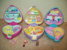 3 Vintage Polly Pocket Heart Compacts Polly Pocket Retro Toys Heart For Kids