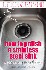how to polish a stainless steel sink