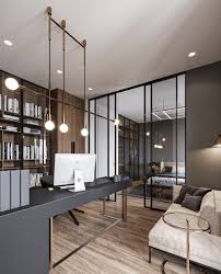 Pin By Mohamed Chouk On Kabinet Modern Office Design Office Interior Design Modern Home Office