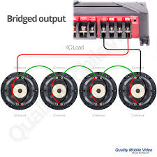 Our subwoofer wiring calculator allows you to figure out how to wire your dual 1 ohm, dual 2 ohm, and dual 4 if you are wanting to know how to wire your subs look no further than our wire diagram. Subwoofer Impedance And Amplifier Output Quality Mobile Video Blog