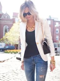 Black And White Blazer Womens Outfit 46 Trendy Ideas For Combining Blazer With Jeans Fashion Blazer Fashion Style