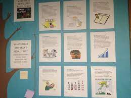 New Years Resolution Bulletin Board New Years Resolution Bulletin Boards Make It Yourself