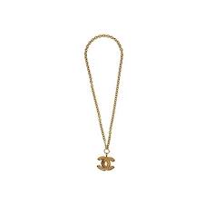 Chanel Vintage 6194 Gold Gold Double Quilted C Necklace 1 020 Liked On Polyvore Vintage Chanel Gold Charm Necklace Gold Long Necklace