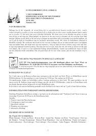 H. WILLIBRORDUS EN H. ANDREAS 't NIEUWSBRIEFKE BEERSE BIJLAGE BIJ DE  NIEUWSBRIEF SINT-ODULPHUS VAN BRABANT JUNI 2015 Nummer 1