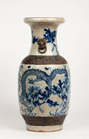 Vase Ceramique Craquelee Nankin Chine 19eme Siecle Porcelaine De Chine Ceramique Vase