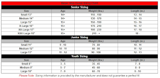 Goalie Stick Paddle Size Chart 2019