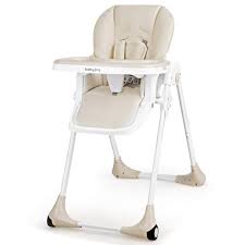 Amazon Com Baby Joy Convertible High Chair For Babies Toddlers Height Adjustable Grow Go High Chair W Recline Footrest Removable Dishwasher Safe Meal Tray Portable Baby Dinning Chair W Wheels Beige
