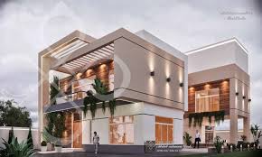 Luxury Modern Villa Ksa Diebstudio In 2020 Modern Exterior House Designs Modern Family House Village House Design