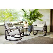 5:06 climaxe fr 8 754 просмотра. Allen Roth Lawley Textured Black Steel Cushioned Patio Rocking Chair At Lowes Patio Chair Cushions Porch Chairs Porch Furniture
