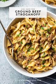 Ground Beef Stroganoff Recipe Ground Beef Stroganoff Beef Stroganoff Ground Beef