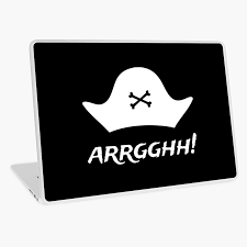 Pirates Hat Argh Dark Laptop Skin By Oceanys Redbubble In 2020 Pirate Hats Laptop Skin Design Pirates
