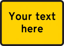 Blue, brown, and green are used on guide signs. Custom Yellow Yellow Background Black Text Road Signs Direct